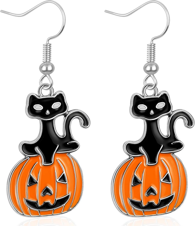 Fullive Thanksgiving Earrings, Fall Stud Dangle Turkey Earrings, Hypoallergenic Thanksgiving Accessory for Women Adult - Image 1